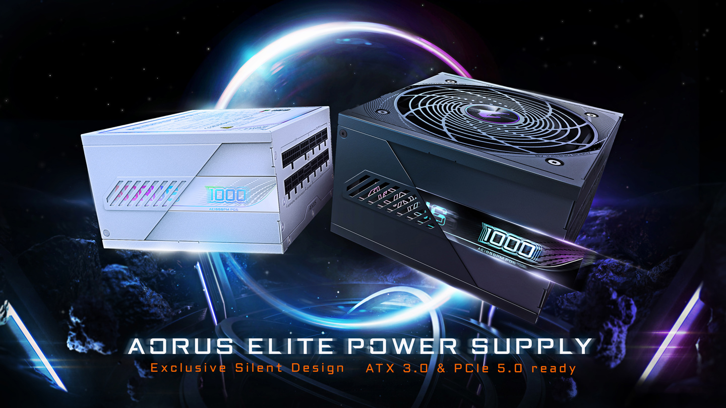 技嘉推出 AORUS ELITE 系列 ATX 3.0 电源，80PLUS 白金转换效率
